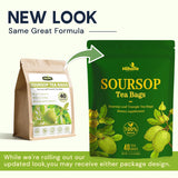 Soursop Leaf Herbal Tea (Graviola) - Caffeine & Sugar Free, 40 Teabags