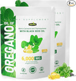 Oil of Oregano Softgels - Oil of Oregano with Black Seed Oil, Formulated with Carvacrol 165mg & Thymoquinone, 240 Softgels (2 Packs) - 120 Days Supply