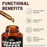 11-in-1 Cayenne Pepper Drops - Herbal Supplement with Hawthorn, Beet Root & Cinnamom - Supports Healthy Digestion & Immune - 4 FL Oz
