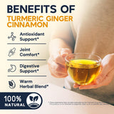 Turmeric Ginger Cinnamon Tea Bags, No Sugar, No Caffeine