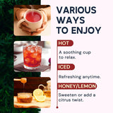 Hibiscus Tea Bags, Hibiscus Flower Herbal Tea - Caffeine & Sugar Free