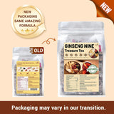 Ginseng Five Treasures Kidney Tea, Traditional Chinese Herbal TeaBags, Natural Kidney Cleanse Detox Tea for Women & Men, 9 Precious Ingredients Formula