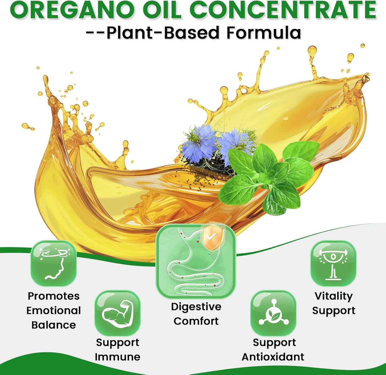 Oil of Oregano Softgels - Oil of Oregano with Black Seed Oil, Formulated with Carvacrol 165mg & Thymoquinone, 240 Softgels (2 Packs) - 120 Days Supply