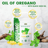 Oil of Oregano Softgels - Oil of Oregano with Black Seed Oil, Formulated with Carvacrol 165mg & Thymoquinone, 240 Softgels (2 Packs) - 120 Days Supply