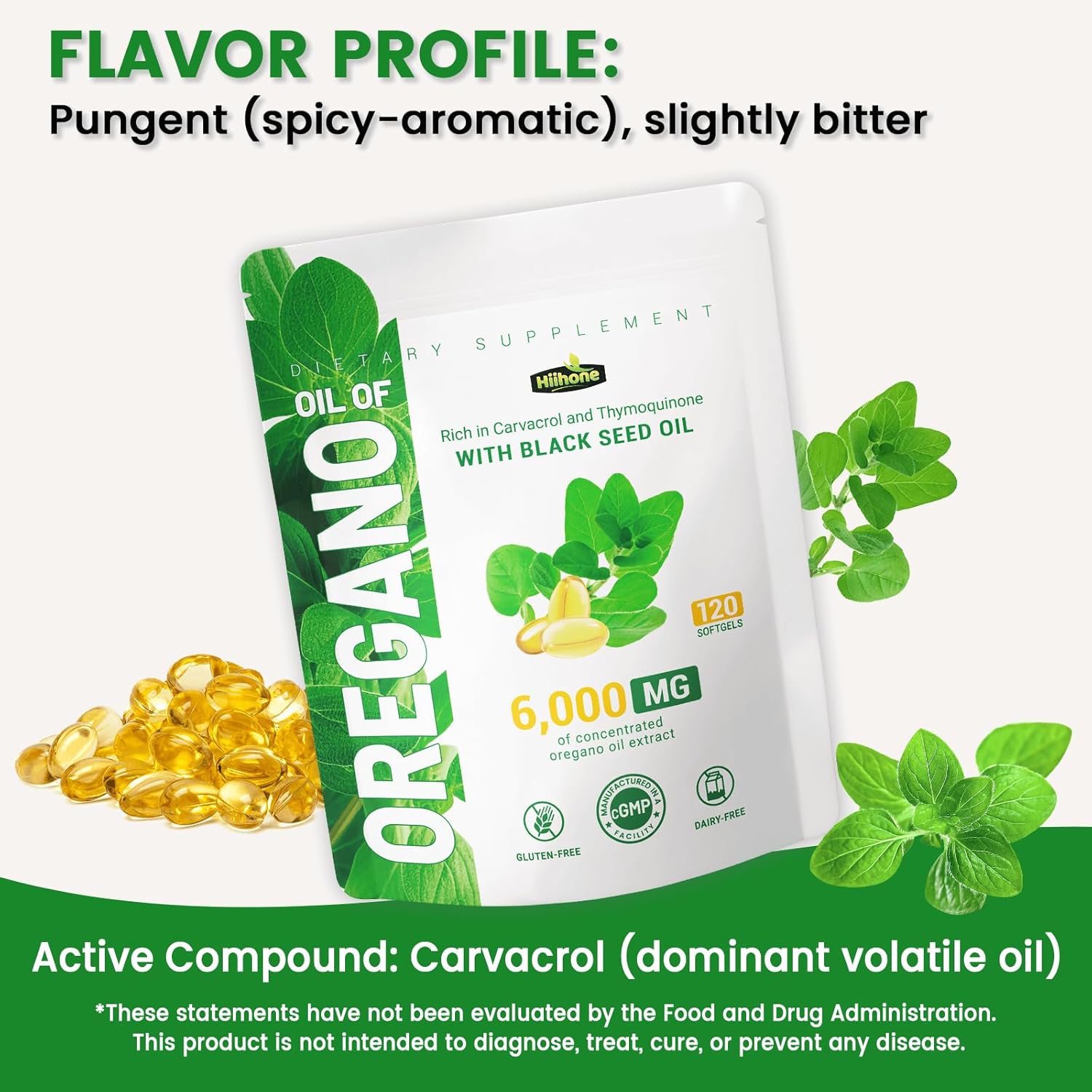 Oil of Oregano Softgels - Oil of Oregano with Black Seed Oil, Formulated with Carvacrol 165mg & Thymoquinone, 240 Softgels (2 Packs) - 120 Days Supply