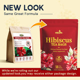 Hibiscus Tea Bags, Hibiscus Flower Herbal Tea - Caffeine & Sugar Free