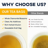 Chamomile Tea Bags, Chamomile Flower Herbal Tea - Sugar-Free, Caffeine-Free