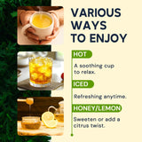 Hiihone Mullein Leaf Tea Bags for Lung Support, 20 Tea Bags, 100% Natural Herbal Tea from Mullein Leaves, Caffeine Free, No Sugar, No Additives