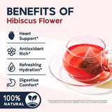 Hibiscus Tea Bags, Hibiscus Flower Herbal Tea - Caffeine & Sugar Free