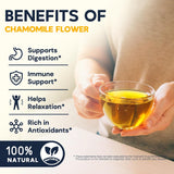 Chamomile Tea Bags, Chamomile Flower Herbal Tea - Sugar-Free, Caffeine-Free