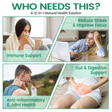HIIHONE (2 Pack) 12-in-1 Soursop Bitters Liquid Drops with Sea Moss, Black Seed Oil, Moringa for Cell Support & Regeneration, Immunity, Liver, Gut & Antioxidant