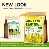 Hiihone Mullein Leaf Tea Bags for Lung Support, 20 Tea Bags, 100% Natural Herbal Tea from Mullein Leaves, Caffeine Free, No Sugar, No Additives