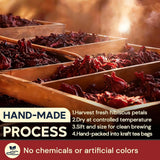 Hibiscus Tea Bags, Hibiscus Flower Herbal Tea - Caffeine & Sugar Free