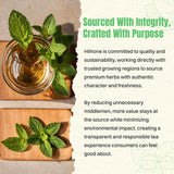 Hiihone Peppermint Tea Bags 100 Count – Pure Peppermint Mint Tea, Caffeine-Free Herbal Tea, Minty & Refreshing, Non-GMO, Soothing & Digestive Support