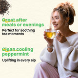 Hiihone Peppermint Tea Bags 100 Count – Pure Peppermint Mint Tea, Caffeine-Free Herbal Tea, Minty & Refreshing, Non-GMO, Soothing & Digestive Support