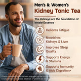 Ginseng Five Treasures Kidney Tea, Traditional Chinese Herbal TeaBags, Natural Kidney Cleanse Detox Tea for Women & Men, 9 Precious Ingredients Formula